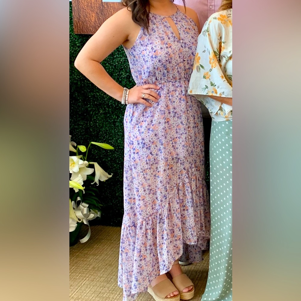 Purple floral sundress